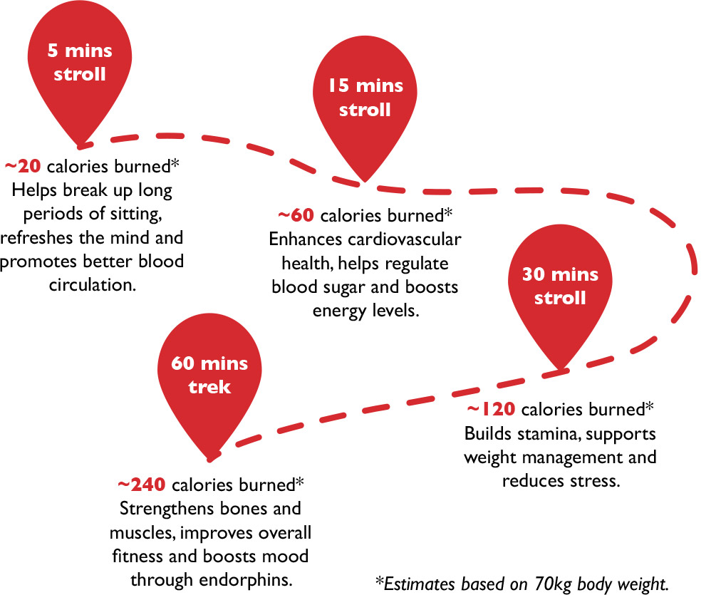 How walking duration benefits your health
