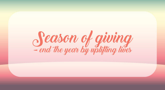 Season of giving